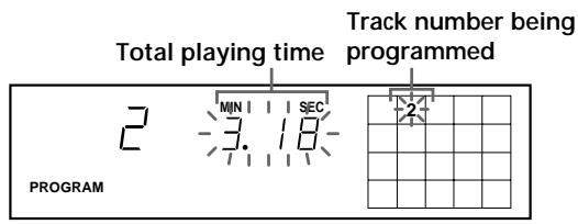 SONY CDP-XE220 - Creating a programme on the player - 2