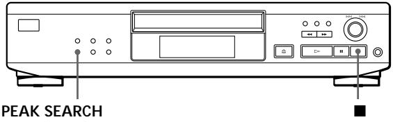 SONY CDP-XE220 - Réglage du niveau d'enregistrement (recherche du niveau de crête) - 1