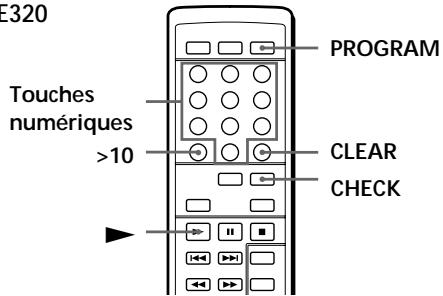 SONY CDP-XE220 - Creation de programmes musicaux à l'aide de la télécommande (CDP-XE520 et CDP-XE320 uniquement) - 2