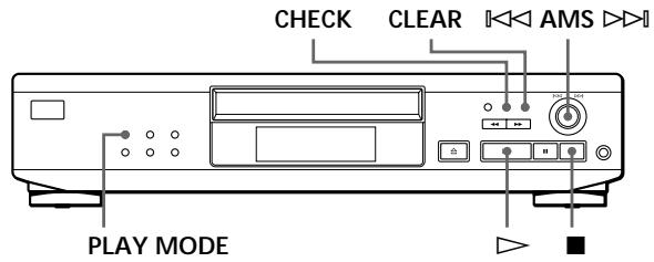 SONY CDP-XE220 - Creating Your Own Programme (Programme Play) - 1