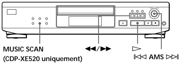 SONY CDP-XE220 - Localisation d'un passage spécifique ou d'un endroit particulier sur une plage - 1