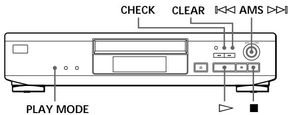 SONY CDP-XE220 - Creating Your Own Programme (Programme Play) - 2