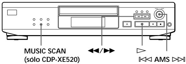 SONY CDP-XE220 - Localización de un temaspecifico o de un punto determinado de un tema - 1
