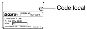 SONY DVP-NS400D - Code local - 1