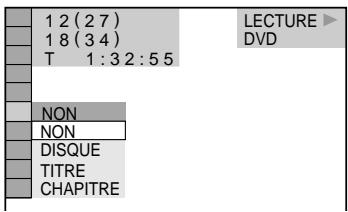 SONY DVP-NS400D - Sélectionnez (REPÉTER) en utilisant les touches ↑/↓ et appuyez sur ENTER. - 1
