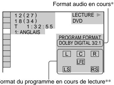 SONY DVP-NS400D - Affichage des informations audio relatives au disque DVD - 1