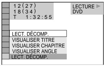 SONY DVP-NS400D - Appuyez sur / pour selectionner (VISUALISER) et appuyez sur ENTER. - 1