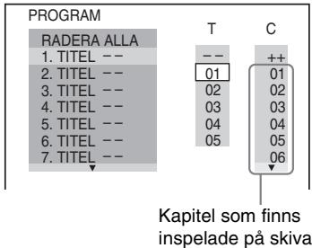 SONY DVP-NS433 - Skapa ett eget program (Programmerad uppspelning) - 4