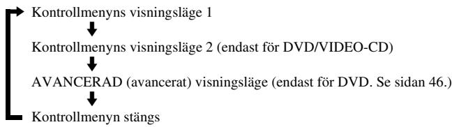 SONY DVP-NS433 - Guide till kontrollmenyn (Magic Pad) - 1