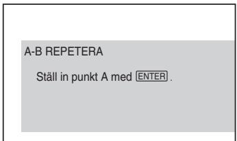 A-B REPETERA Ställ in punkt A med ENTER.