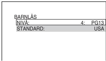 BARNLÅS NIVÄ: 4: PG13 STANDARD: USA