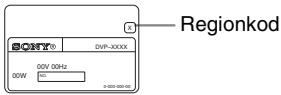 SONY® DVP-XXXX 00V 00Hz 00W Regionkod