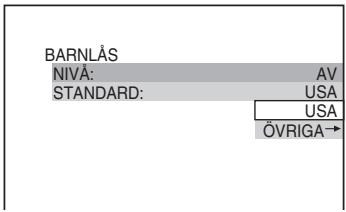 BARNLÅS NIVÄ: AV STANDARD: USA USA ÖVRIGA→