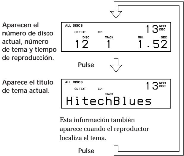 SONY CDP-CX220 - Visualización de información antes de iniciaar la reproducción - 2