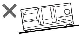 SONY CDP-CX220 - Note on placement - 3