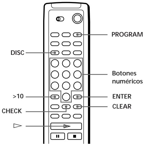 SONY CDP-CX220 - Creación de un programa utilizing el mando a distancia - 1