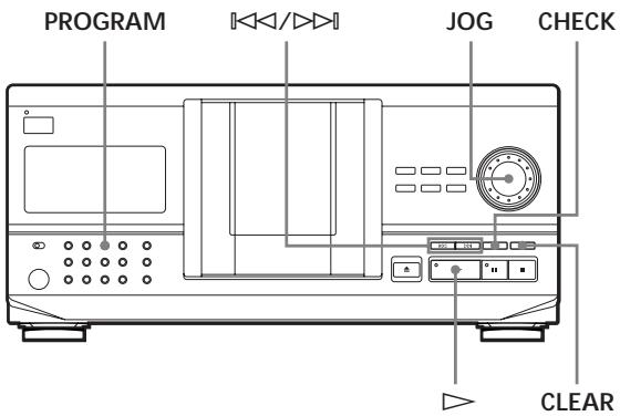 SONY CDP-CX220 - Creating a program on the player - 1