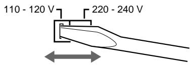 SONY CDP-CX220 - Ajuste del selector de tension (sólo los modelos que disponen de el) - 1