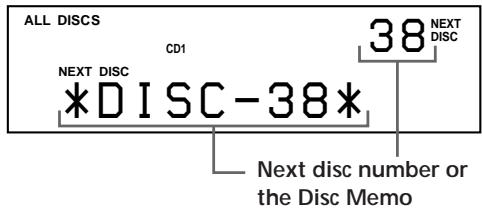 SONY CDP-CX220 - Specifying the Next Disc to Play - 1