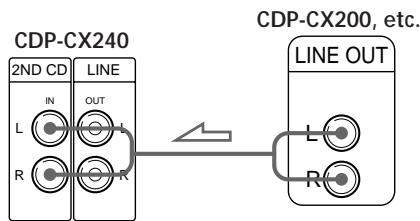 SONY CDP-CX220 - Connecting Another CD Player (CDP-CX240 only) - 2