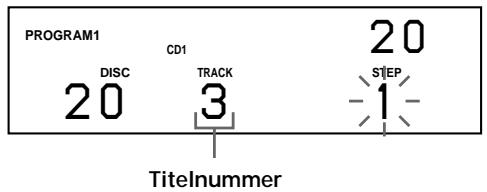 SONY CDP-CX235 - Zusammstellen eines Programms mit den Bedienelementen am Gerät - 3