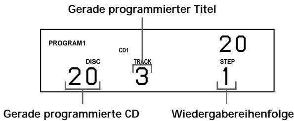 SONY CDP-CX235 - Zusammstellen eines Programms mit den Bedienelementen am Gerät - 4