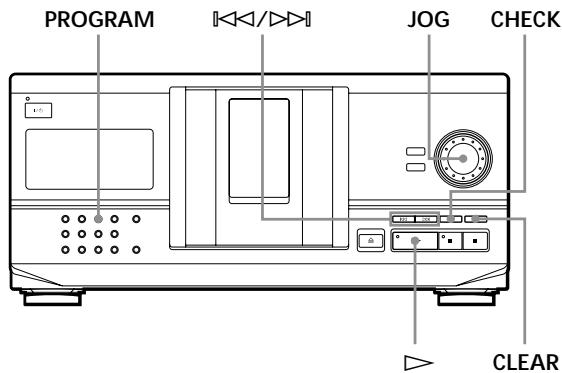 SONY CDP-CX235 - Een programa op de CD-speler samenstellen - 1