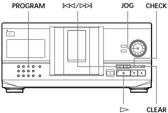 SONY CDP-CX235 - Zusammstellen eines Programms mit den Bedienelementen am Gerät - 1