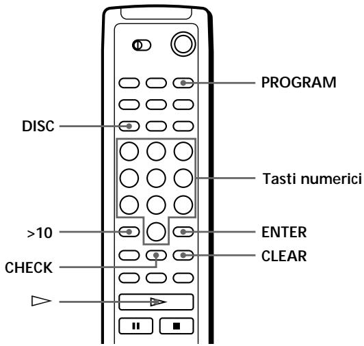 SONY CDP-CX235 - Creazione di un programma attraverso il telecomando - 1