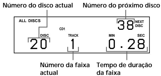 SONY CDP-CX235 - Visualizar informação durante a reprodução de um disco - 1