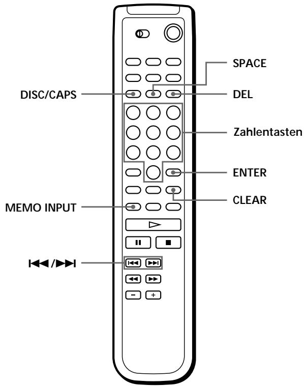 SONY CDP-CX235 - Betiteln von CDs mit der Fernbedienung - 2