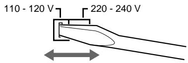 SONY CDP-CX235 - Einstellen des Spannungswahlschalters (nur für Modelle mit Spannungswahlschalter) - 1