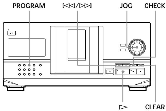 SONY CDP-CX235 - Criar um programa no leitor - 1