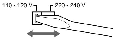 SONY CDP-CX235 - Instellen van de spanningskeuzeschakelaar (enkel voor modellen met spanningskeuzeschakelaar) - 1