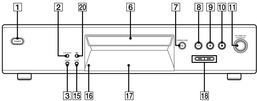 SONY CDP-XE370B - Front Panel - 2