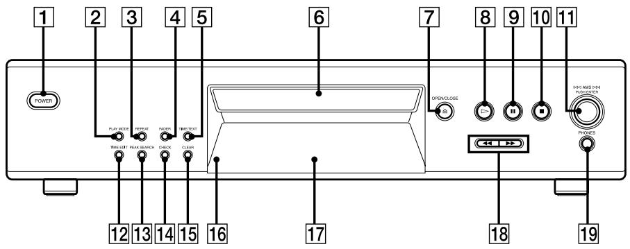 SONY CDP-XE370B - Front Panel - 1