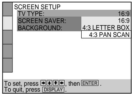SONY DVP-S345 - Select the setting you want using ←/↑/↓/→. - 1