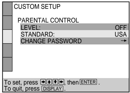 SONY DVP-S345 - Select "STANDARD" using ↑/↓, then press →. - 1