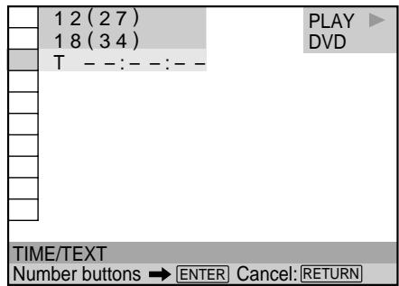 SONY DVP-S345 - Selecting a Starting Point Using the Time Code - 5