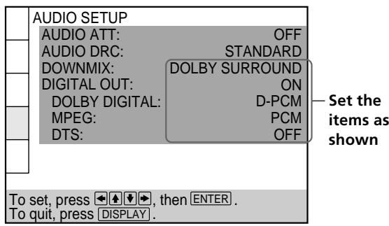 SONY DVP-S345 - Setups for the player - 1