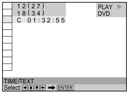 SONY DVP-S345 - Selecting a Starting Point Using the Time Code - 4