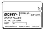 SONY DVP-S345 - Safety - 1