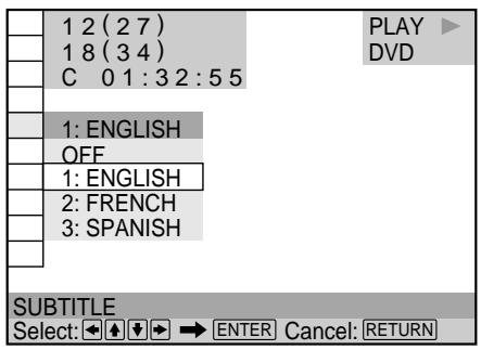 SONY DVP-S345 - Press ENTER. - 1