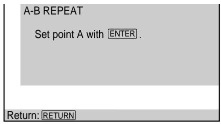 SONY DVP-S345 - Select "SET→" in "A-B REPEAT." - 3