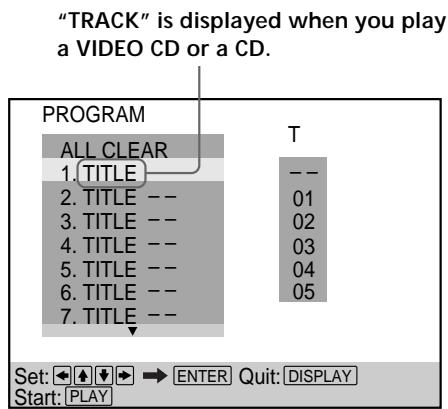 SONY DVP-S745D - Creating the program - 1