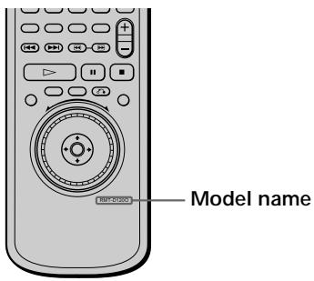 SONY DVP-S745D - Check the model name of your remote - 1