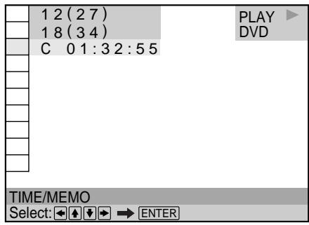 SONY DVP-S745D - Selecting a Starting Point Using the Time Code - 3