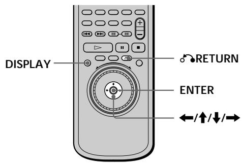 SONY DVP-S745D - Using the Control Menu Display DVD VIDEO CD - 2