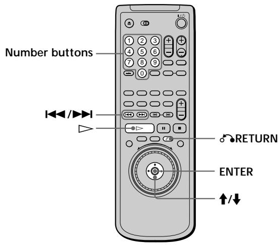 SONY DVP-S745D - Playing VIDEO CDs with PBC Functions (PBC Playback) - 2