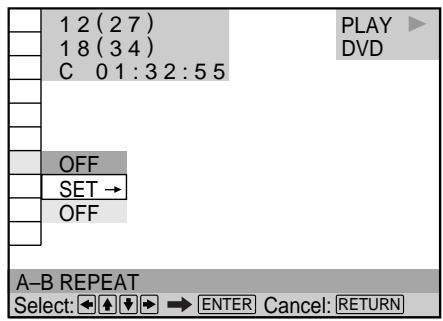 SONY DVP-S745D - Setting a portion for A-B repeat - 1